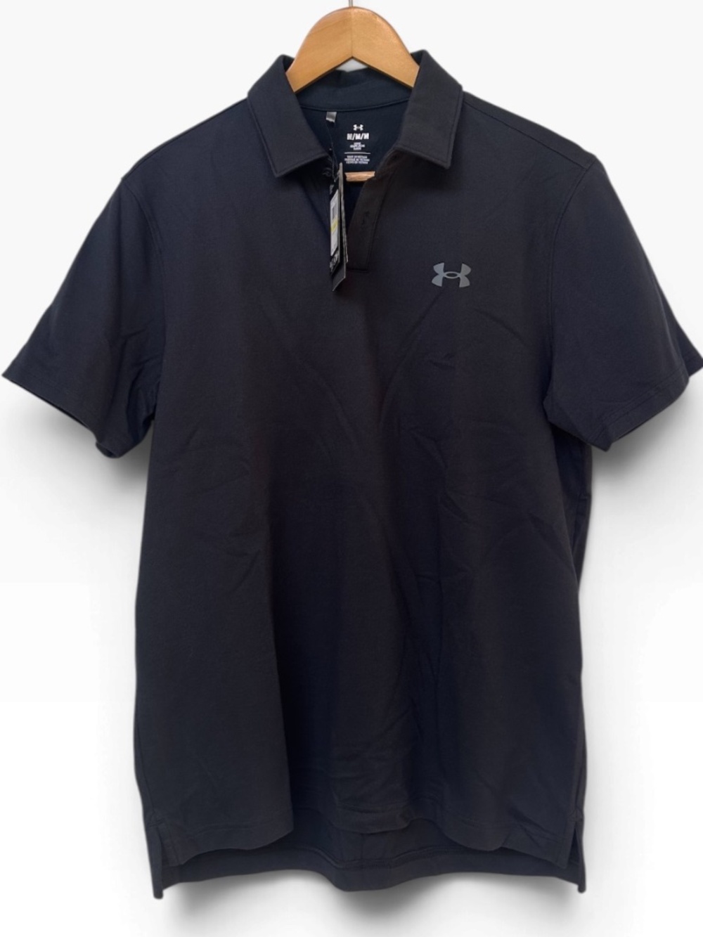 NWT Under Armour UA Iso-Chill Tapered Polo Shirt Black Size Medium $70 MSRP